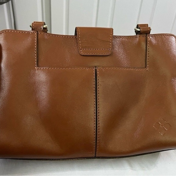 Patricia Nash Rosina Cut Out Tooled Leather Satchel Tan Gold! Beautifully Bag!! - Picture 5 of 12